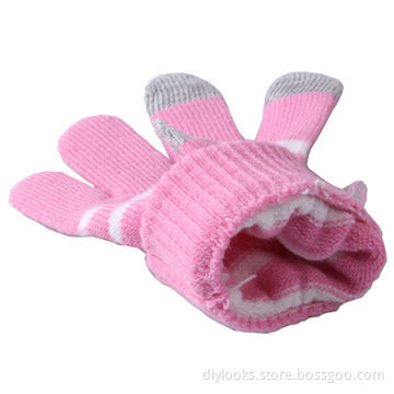 High-quality Touchscreen Dot Gloves for iPhone and Other Smartphones, Available in Pink + White